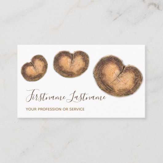 内装ハートや大工用の木造 名刺 (正面)