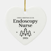 内視鏡検査ナース初めてのクリスマスオーナメント セラミックオーナメント (裏面)