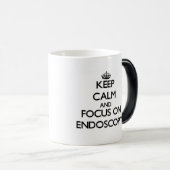 内視鏡検査法の平静そして焦点を保って下さい モーフィングマグカップ (正面右)