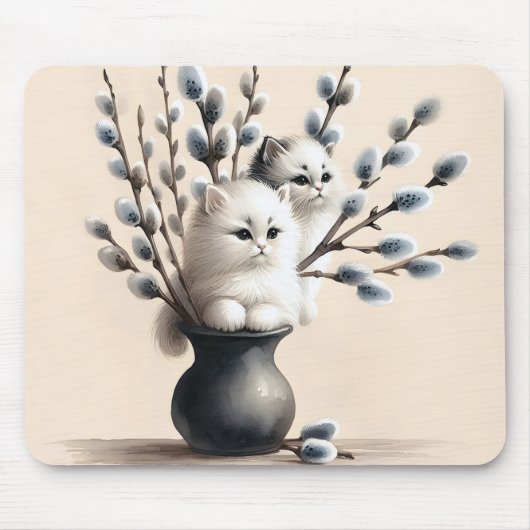 内輪の猫 マウスパッド (正面)
