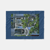 内部から発光する球 フリースブランケット (正面(横))