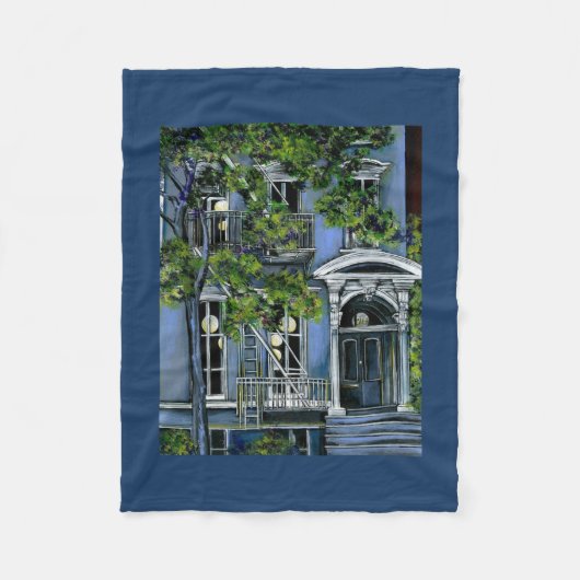 内部から発光する球 フリースブランケット (正面)