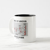 内部で進行する減数分裂の過程 ツートーンマグカップ (正面左)