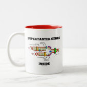 内部のスーパータスター遺伝子(DNA複製) ツートーンマグカップ (左)