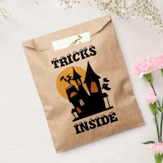 内部のトリック | カスタムハロウィーンキャンディーフェイズバッグ フェイバーバッグ (封をした状態)