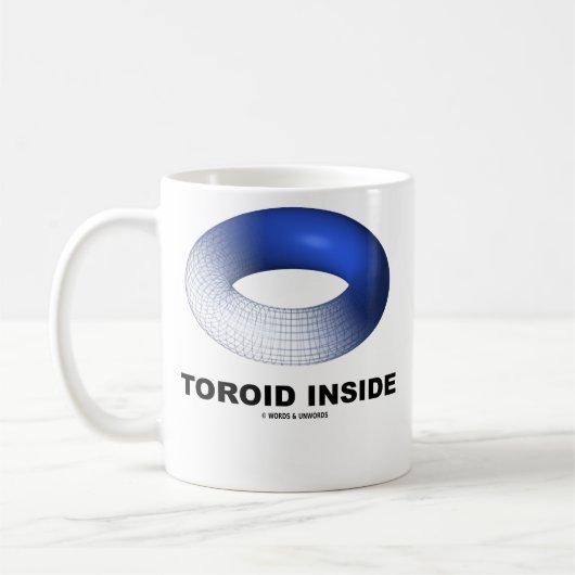 内部のトーロイド（青いトーラス） コーヒーマグカップ (左)