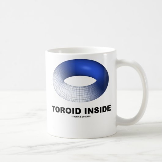 内部のトーロイド(青いトーラス) コーヒーマグカップ (右)