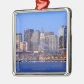 内部のボストンからの都心のボストンのスカイライン メタルオーナメント (左)