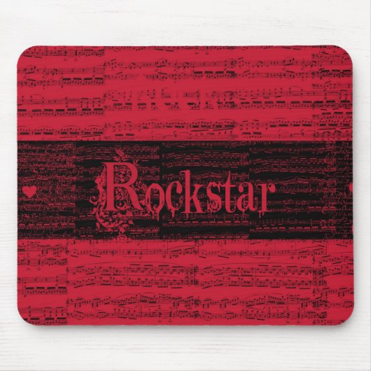 内部のロックスターのrojoのmousepad マウスパッド (正面)