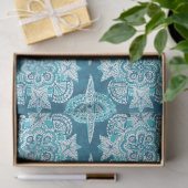 内部の人魚のコンパスの水のビーチの貝の曼荼羅 薄葉紙 (ギフト)