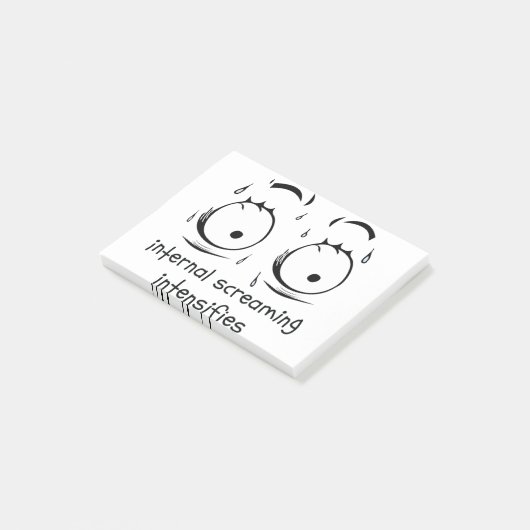 内部の叫び声は暗いミームFaceSweatを強化 ポストイット (アングル)