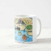 内部の地理学の地図のマグ コーヒーマグカップ (正面右)