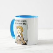 内部の平和またはヨガまたは黙想のマグ マグカップ (正面左)