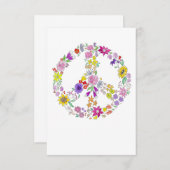 内部の平和空白の標識 サンキューカード (正面/裏面)