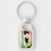 内部の戦士の長方形の金属Keychain キーホルダー (正面)