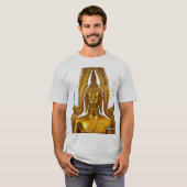 内部の旅：仏陀の瞑想Tee. Tシャツ (正面フル)