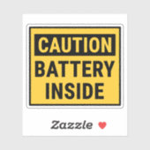 内部の注意バッテリ シール (シート)