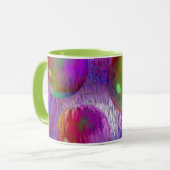 内部の流れ私はフラクタルの緑の紫色の銀河系を抽出します マグカップ (正面左)