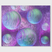 内部の流れIIの抽象的なインディゴのラベンダーの宇宙 ラッピングペーパー (フラット)