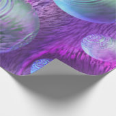 内部の流れIIの抽象的なインディゴのラベンダーの宇宙 ラッピングペーパー (角)