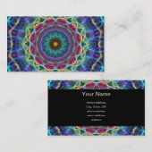 内部の花の万華鏡のように千変万化するパターン 名刺 (正面/裏面)