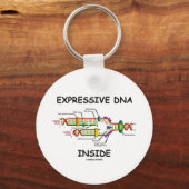 内部の表情豊かなDNA （DNA複製） キーホルダー (正面)