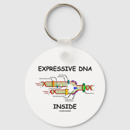 内部の表情豊かなDNA (DNA複製) キーホルダー