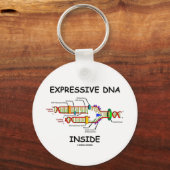 内部の表情豊かなDNA (DNA複製) キーホルダー (正面)