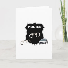 内部の警察犯罪バ空白のッジ カード