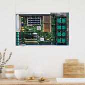 内部サーバーコンピューター ポスター (キッチン)