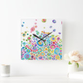 内部円芸術的時計 スクエア壁時計 (ホーム)