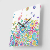 内部円芸術的時計 スクエア壁時計 (傾斜)