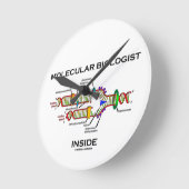 内部分子生物学者（DNA複製） ラウンド壁時計 (傾斜)