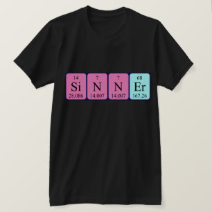 内部周期表のワードシャツ Tシャツ