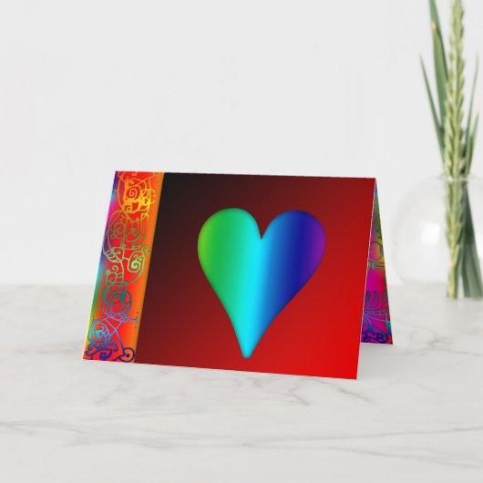 内部外部ハートバレンタイン応答C シーズンカード (正面)