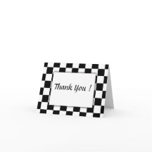内部市松模様にのフラグサンキューカード空白の