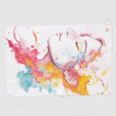 内部放射 ゴルフタオル (横)