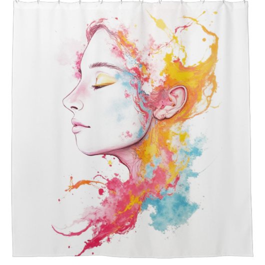 内部放射 シャワーカーテン (正面)