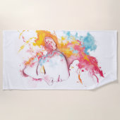 内部放射 ビーチタオル (正面)