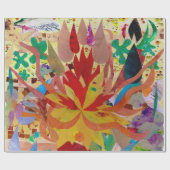 内部炎-無光沢の包装紙、30" x 6' ラッピングペーパー (フラット)