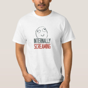 内部的にわめくミーム Tシャツ