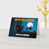 内部空白のハッピーハローウィングリーティングカード カード (黄色い花)