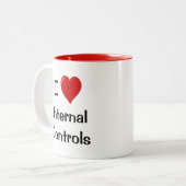 内部統制オフィスのマグが大好き ツートーンマグカップ (正面左)