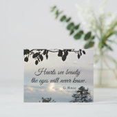 内部美しいに関する引用文 ポストカード (スタンド正面)