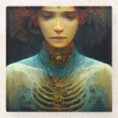 内部表示ファンタジーSci-Fi ガラスコースター (正面)