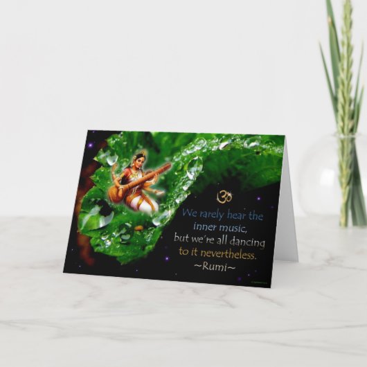 "内部音楽" Rumiの挨拶状 カード (正面)