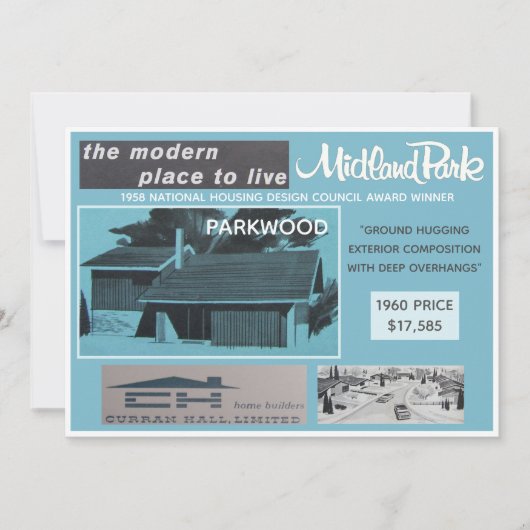 内陸公園の家モデル収集できるカード 招待状 (正面)