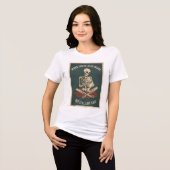 内面は死んでいる、外面は猫 トライブレンドTシャツ (正面全面)