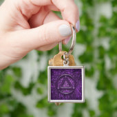 円および三角形の回復節酒Keychain キーホルダー (手)