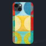 円および正方形との明るいポップアート iPhone 13ケース<br><div class="desc">蛍光このすばらしく明るいポップアートの部分証明されるようにライトのためちょうどもうではないです。 このプリントは中カラーサークルとの正方形の格子のマッシュです。 抽象美術を愛すればこのプリントを愛します!</div>